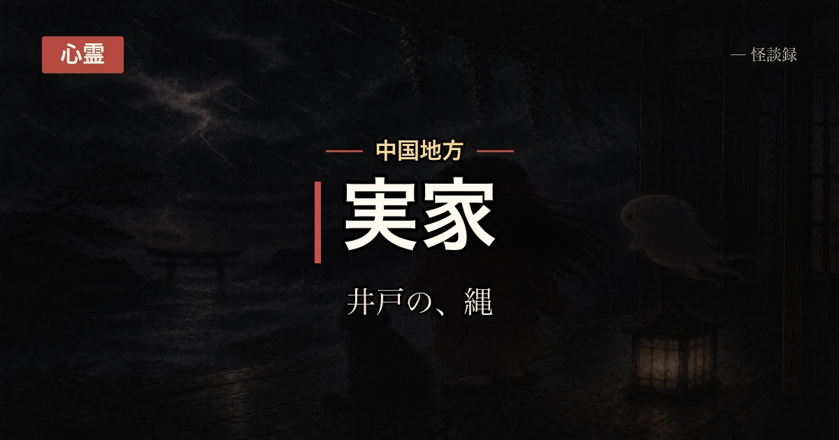 実家の井戸の縄を外してしまった話