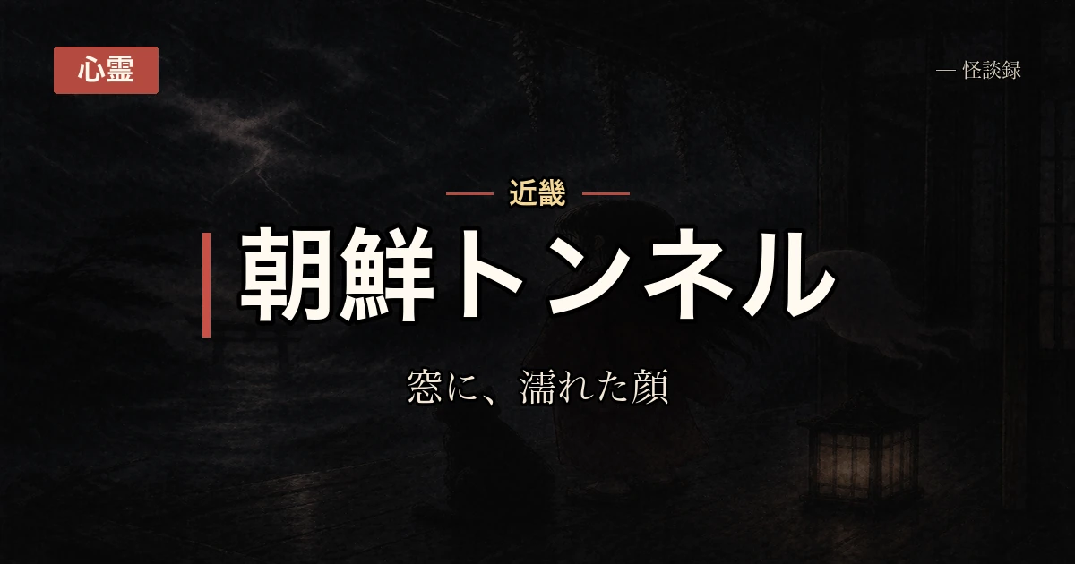 心霊スポットと知らず夜のトンネルを車で通ったら、走る助手席の窓に濡れた顔が貼りついていた話