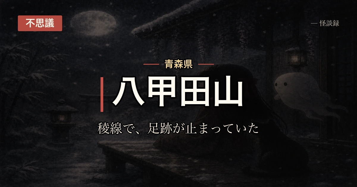 八甲田山、雪あとの足跡の話